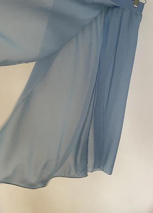 Блакитна пляжна спідниця шифон