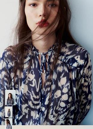 Блузка сорочка шифонова zara