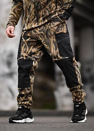Флисовый спортивный тактический костюм «tarantul» wood, мужской. размеры m–xxl. цвет: камуфляж. материал: флис, теплый, плотный.