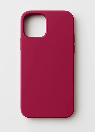 Чехол silicone case iphone 12/12 pro (rose red) м00257