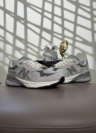 Мужские кроссовки new balance 990v3 light grey