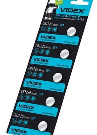 Батарейки-таблетки videx cr1220, 3v блистер 5шт. цена за 1шт , продажа по блистерам modern home style