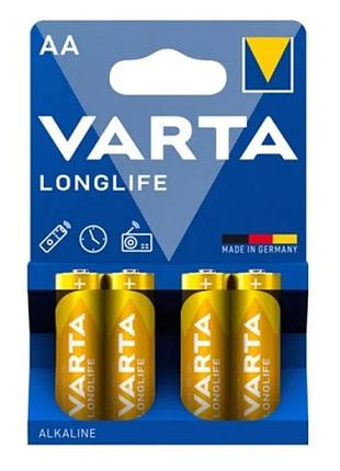 Батарейка varta lr6/aa longlife alkaline 4шт цена за 1шт , продажа по блистерам modern home style