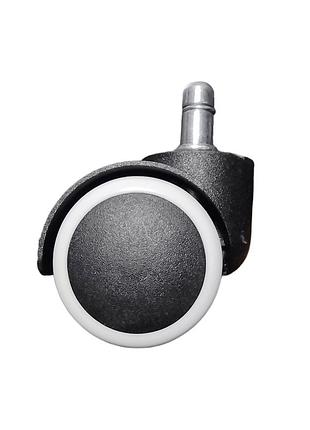 Мебельный ролик fenix d50 мм резиновый для офисного кресла белый
