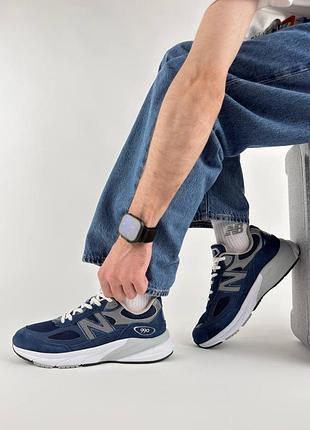 Мужские кроссовки new balance 990v6 navy white