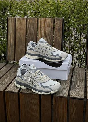 Мужские кроссовки asics gel nyc, светлые