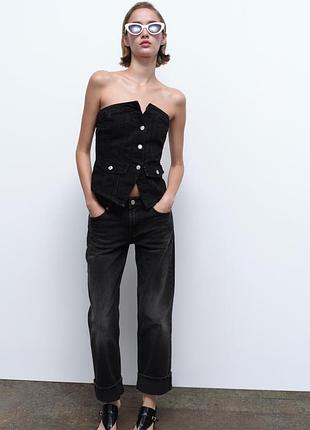 Джинсовий корсет zara
