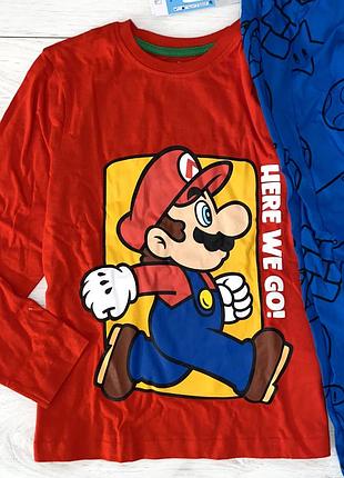 Пижама для мальчика mario/розовый размер: 128 см.