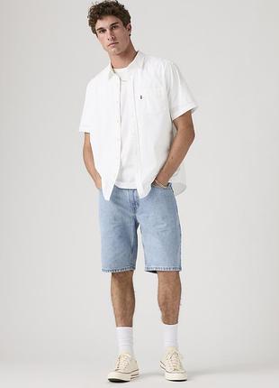 Чоловічі шорти levi’s 405 standard 10" 398640042 — світлий денім, стандартний крій, чиста база. оригінал.