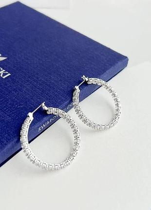 Сережки кільця swarovski matrix