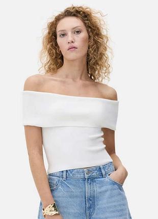 Топ bardot з відкритими плечима primark розмір л