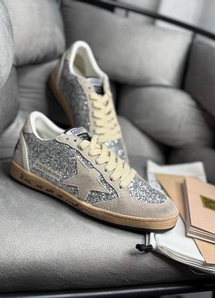 Кроссовки кеды серые замшевые golden goose
