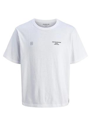 Футболка біла jack & jones хлопчик 152 см (12 р) 100% бавовна