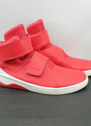 Шкіряні кросівки nike marxman university red hi-top red leather sneakers