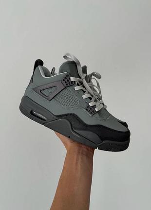 Кросівки унісекс  air jordan 4 grey/violet. знижка.  наложка