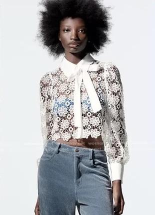 Кружевная рубашка zara