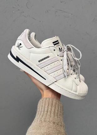 Чоловічі кеди adidas superstar x neighborhood white/black