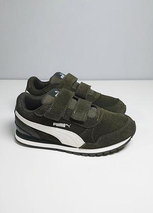 Кросівки puma st runner v2 softfoam+ 366001-02 leather dark green 32 р. оригінал