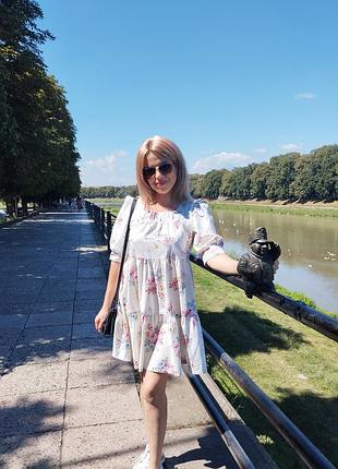 Стильне котонове плаття 2