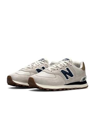Жіночі кросівки new balance 574 light grey navy