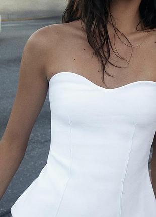 Топ білий zara
