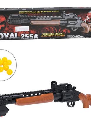 Дитяча іграшкова рушниця 255a 66 см, пластикові кульки, лазер