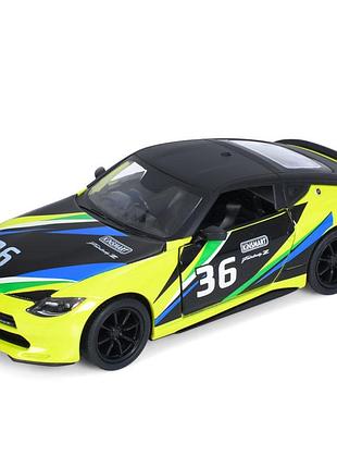 Машинка инерционная 2023 nissan fairlady z kt5443wf(yellow) 1:36, 12 см, открываются двери