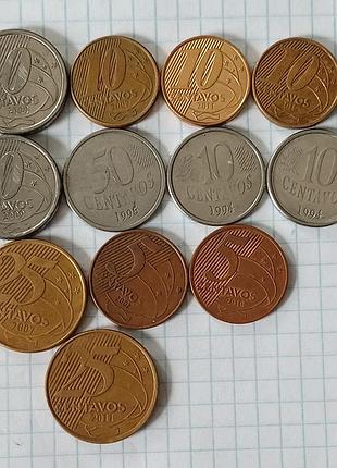 Коллекционный набор 12 монет бразилия
