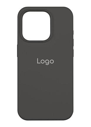 Чехол spase silicone case full size aa iphone 15 pro dark grey