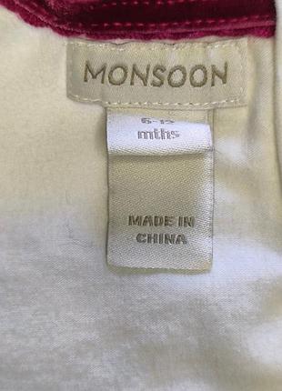 Кофта надевания monsoon 6-12 мес. с вышивкой 8
