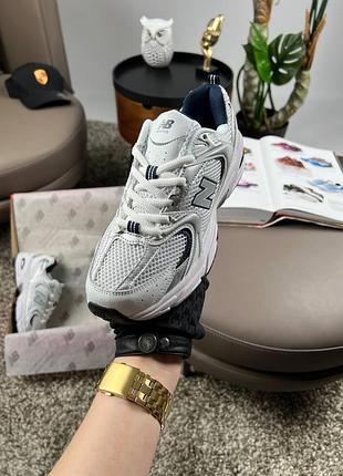 Женские кроссовки new balance 530 w premium white navy silver