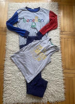 Фірмова бавовняна піжама домашній костюм + майка benetton