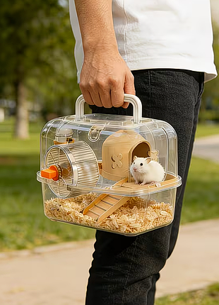(відеоогляд, інструкція) 🐹 клітка/переноска для хом’яка, мишей та інших дрібних гризунів 🐭