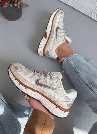 Кроссовки nike p-6000 beige