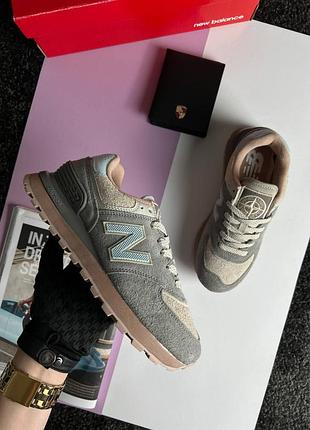 Женские кроссовки new balance x stone island grey pink акция