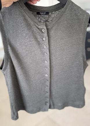 Massimo dutti лляна кофта без рукавів