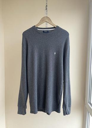 Чоловічий вафельний термо лонгслів polo ralph lauren thermal waffle knit long sleeve t-shirt shirt xl