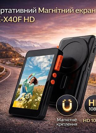 Магнітний екран для селфі rk-x40f hd з динаміком: magsafe монітор для iphone 16/15/14 pro max та android, bluetooth, ips 4
