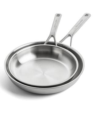 Набір сковорід 24+28 см kitchenaid multiply stainless steel (cc004916-001)