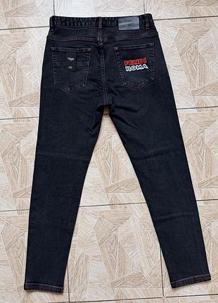 Штаны джинсы fendi x marc jacobs new york black skinny jeans mens 31 red stitch made in italy