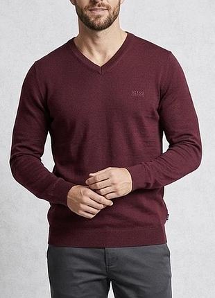 Вовняний джемпер boss hugo boss / 100% virgin wool / розмір l