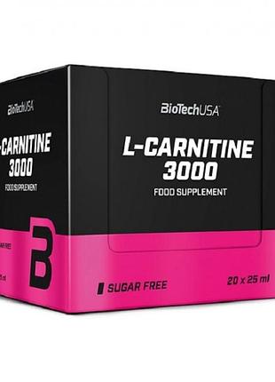 Жиросжигатель biotech l-carnitine 3000 ampule 20 x 25мл лимон (449101)