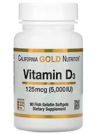Витамины california gold nutrition vitamin d3 125 mcg 5000 iu 90 капсул