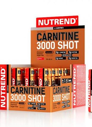 Блок nutrend carnitine 3000 shot 20 шт по 60 мл апельсин(7207415)