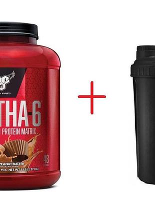 Комплект протеин bsn ultra premium protein syntha-6 шоколад с арахисовым маслом 2.27 кг + шейкер (90891)