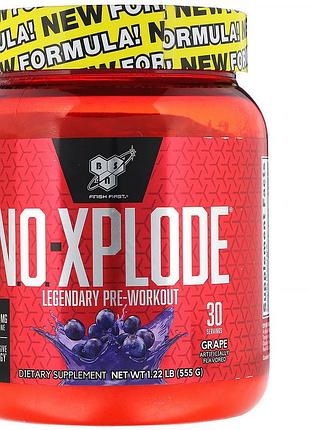 Предтренировочный комплекс bsn n.o.-xplode 3.0 pre-workout igniter grape 30 порций 555 г. виноград (544805)
