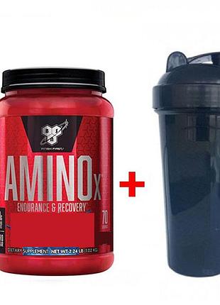 Комплект аминокислота bsn amino x 1.01 кг фруктовый пунш + шейкер в подарок (295108)