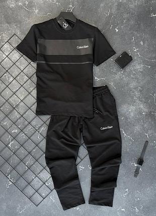Літній чоловічий костюм комплект футболка і штани calvin klein