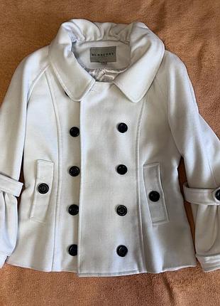 Жіноче біле пальто burberry розмір м кашемір