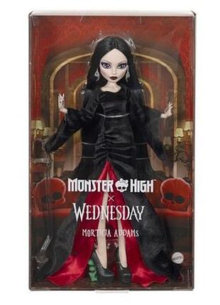 Коллекционная кукла мортиция аддамс монстер хай monster high x wednesday.